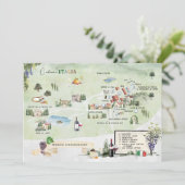 Borgo Corsignano | Uitnodiging reiskaart (Staand voorkant)