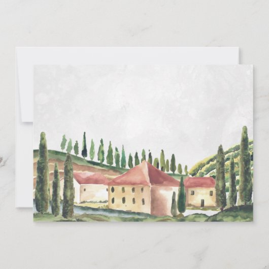 Borgo Corsignano | Uitnodiging reiskaart (Achterkant)