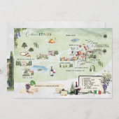 Borgo Corsignano | Uitnodiging reiskaart (Voorkant / Achterkant)