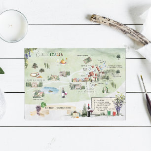 Borgo Corsignano   Uitnodiging reiskaart