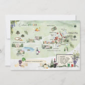 Borgo Corsignano | Uitnodigingskaart routekaart Kaart (Voorkant)
