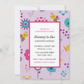 Borgoestjes voor bijen nodigt mama uit om Floral t Kaart (Voorkant)