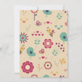 Borgoestjes voor bijen nodigt mama uit om Floral t Kaart (Achterkant)