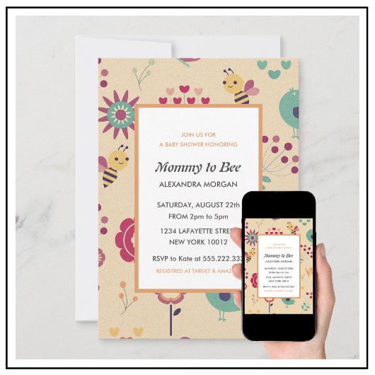 Borgoestjes voor bijen nodigt mama uit om Floral t Kaart