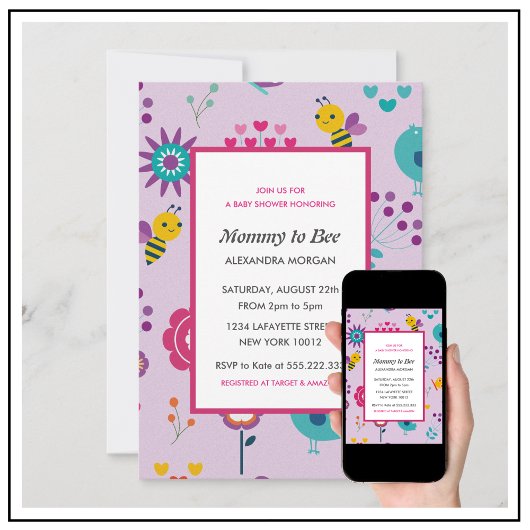 Borgoestjes voor bijen nodigt mama uit om Floral t Kaart