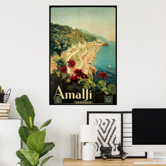 Borgoni Amalfi Campania Italië Poster (Thuiskantoor)