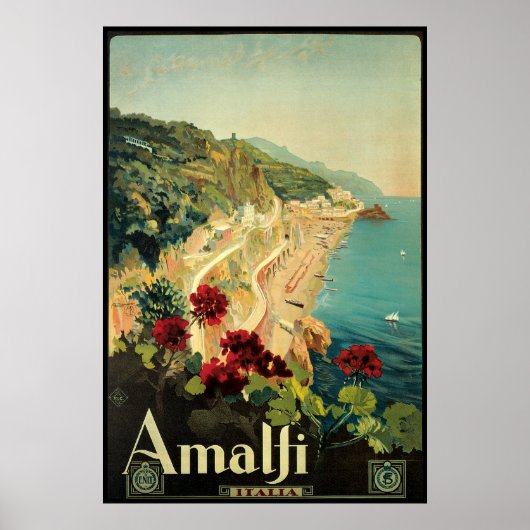 Borgoni Amalfi Campania Italië Poster (Voorkant)