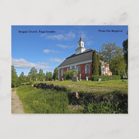Borgsjö Church, Ånge Zweden, Pho... Briefkaart (Voorkant)