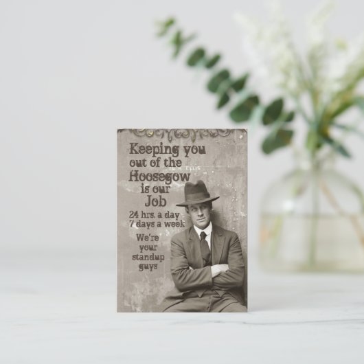  borgtocht visitekaartje (Staand voorkant)