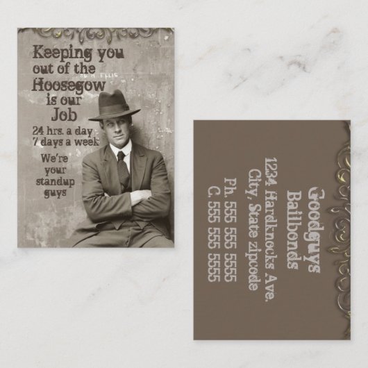 borgtocht visitekaartje (Voorkant / Achterkant)