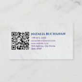 borgtochtagent | Elegant wit Visitekaartje (Achterkant)