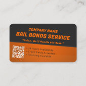 borgtochtobligatiedienst | Donker Sinaasappel Visitekaartje (Achterkant)