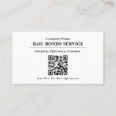 borgtochtobligatiedienst | Elegant wit Visitekaartje (Achterkant)