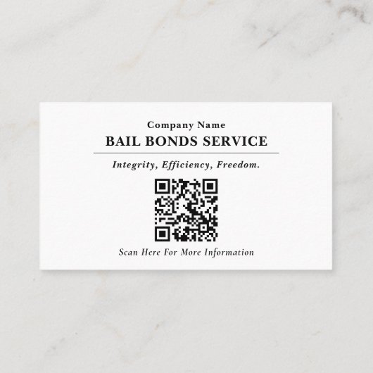 borgtochtobligatiedienst | Elegant wit Visitekaartje (Achterkant)