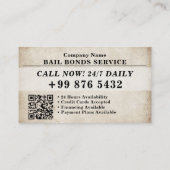 borgtochtobligatiedienst | Klassieke Vintage Visitekaartje (Achterkant)