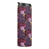 BORGUNGY EN ROZE WATERVERF BLOEMEN THERMOSBEKER (Geroteerd rechts)