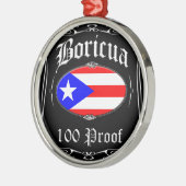 Boricua 100 Proof Metalen Ornament (Links)