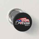 Boricua 100% Puerto Rico Button (Voorkant /achterkant)