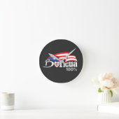 Boricua 100% Puerto Rico Clock Ronde Klok (Huis)