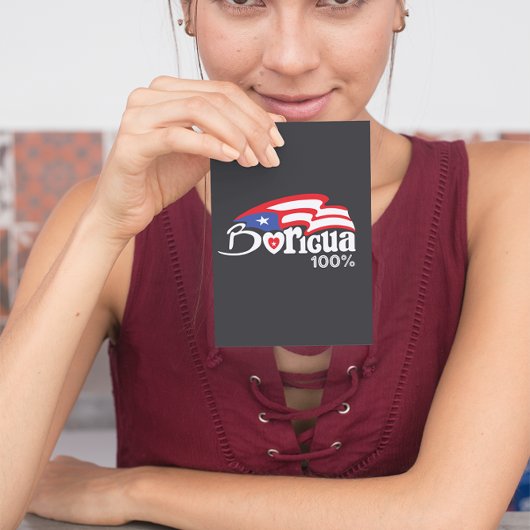Boricua 100% Puerto Rico Holiday Kaart