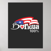 Boricua 100% Puerto Rico Poster (Voorkant)