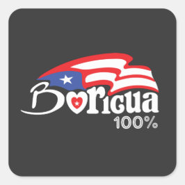 Boricua 100% Puerto Rico Sticker