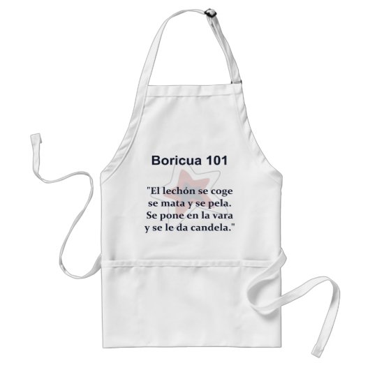 Boricua 101 Apron Standaard Schort (Voorkant)