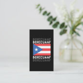 Boricua AF Puerto Rico Flag Pride Visitekaartje (Staand voorkant)