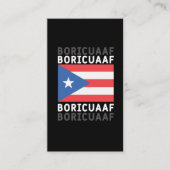 Boricua AF Puerto Rico Flag Pride Visitekaartje (Voorkant)