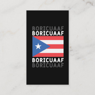 Boricua AF Puerto Rico Flag Pride Visitekaartje
