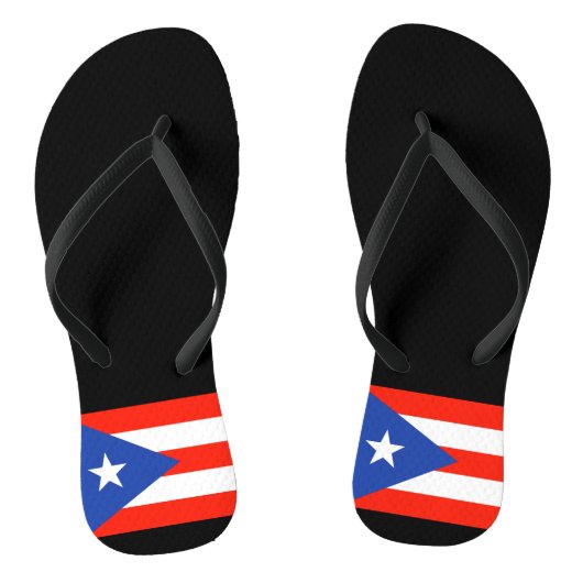 Boricua Bandera Puerto Rican Flag 4Hector Teenslippers (Voetbed)
