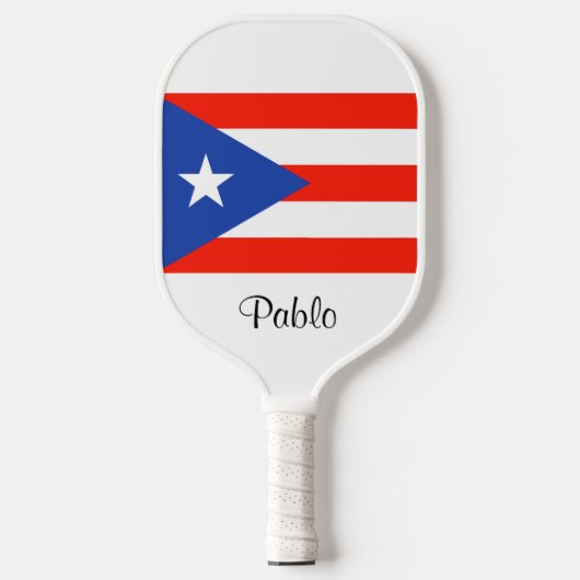 Boricua Bandera Puerto Rico Flag Pickleball Paddle (Voorkant)