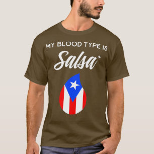Boricua Bloed Type Puerto Ricaanse muziekminnaar D T-shirt