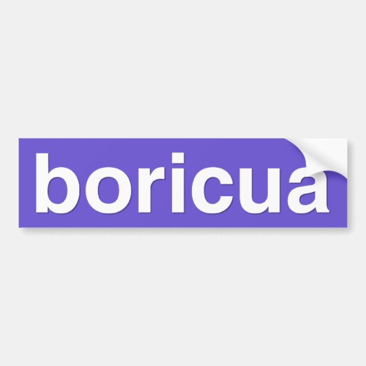 boricua bumpersticker (Voorkant)