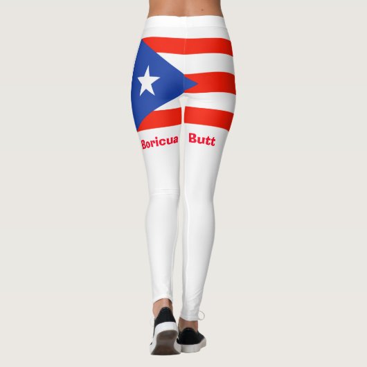 Boricua Butt! Puerto Ricaanse vlag 4Julia Leggings (Achterkant)