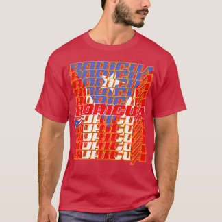 Boricua Cascade tekst neon T-shirt