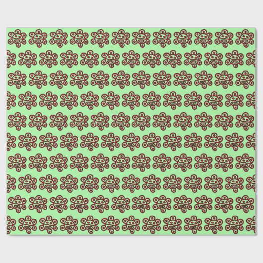 Boricua Christmas Sun Red wrapping paper Cadeaupapier (Vlak)