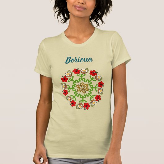 Boricua Coconut Flamboyan Wreath T-shirt (Voorkant)
