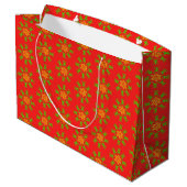 Boricua Coqui Sun Christmas gift bag Groot Cadeauzakje (Achterkant Gekanteld)
