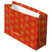 Boricua Coqui Sun Christmas gift bag Groot Cadeauzakje (Voorkant Gekanteld)