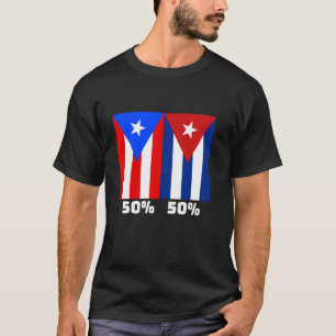 Boricua Cubaan Puerto Rico Cubaanse Ouders Vlag T-shirt