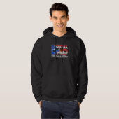 Boricua Dad de Pura Cepa Puerto Rico Flag Puerto R Hoodie (Voorkant volledig)