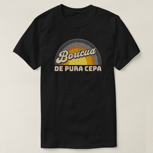 Boricua De Pura Cepa T-shirt (Design voorkant)
