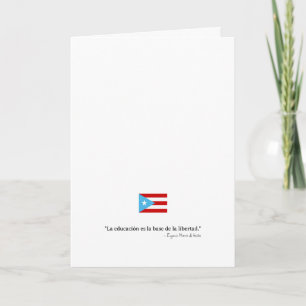 Boricua Diploma Kaart – Puerto Rico Vlag Hostos