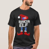 Boricua Elf Groep Matching Familie Kerstcadeau F T-shirt (Voorkant)
