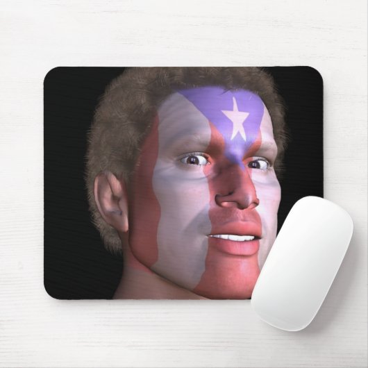 Boricua Face Mousepad Muismat (Met muis)