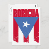 Boricua Flag Briefkaart (Voorkant / Achterkant)