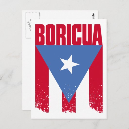 Boricua Flag Briefkaart (Voorkant / Achterkant)
