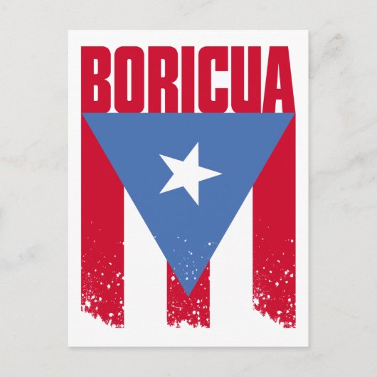 Boricua Flag Briefkaart (Voorkant)