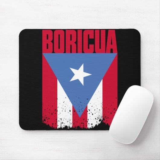 Boricua Flag Muismat (Met muis)